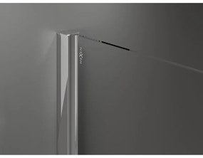 Mexen Velar, zuhanykabin tolóajtóval 120 x 110 cm, 8 mm-es matt üveg, króm, 871-120-110-31-01