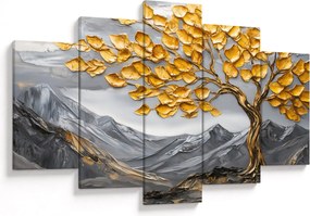Kép – Fa arany levelekkel (150x105 cm)