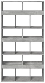 betonszürke szerelt fa térelválasztó 100 x 33 x 187,5 cm