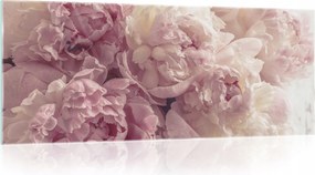 Üvegfestmény Virágok Bazsarózsa Fürdőszoba Konyha Nagy 125x50