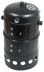 Faszénfüstölő ház 3 az 1-ben fekete