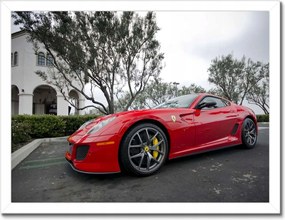 Poszterek keretben 40x30 Piros Ferrari autó