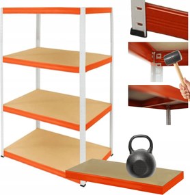 Helios fém tároló állvány garázs állvány 180x90x40cm 4Px175kg Pl