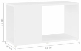 fehér szerelt fa TV-szekrény 60 x 24 x 32 cm