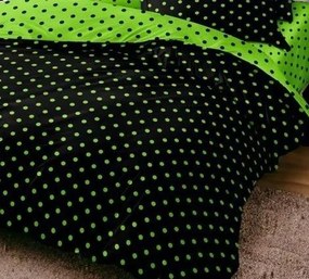 DOTS and COLOURS LIME BLACK 7 részes ágynemű 140x200 cm