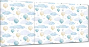 Vászonkép 60x30 Pasztell motívum kékkel