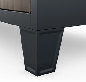 Rekeszes szekrény ROBERT, 1360 x 1720 x 450 mm, Eco Design: antracit/ diófa színben