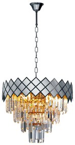 MILAGRO ML8889 CARISMA Kristály Függesztett Lámpa Ezüst E14 IP20