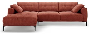 Téglavörös sarokkanapé (bal oldali-heverő résszel) Bemy – Micadoni