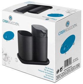 Fekete fürdőszobai kiegészítő szett – Casa Selección