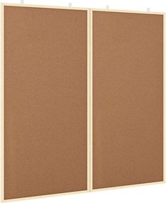 vidaXL Hirdetőtábla Barna 80 x 80 x 1.4 cm Tömör fenyőfa