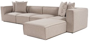 Sarokkanapé Sora (L1-O1-O1-1R-POUFFE ) - Homok Bézs