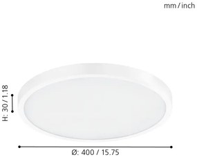 Eglo 97262 - LED mennyezeti lámpa FUEVA 1 1xLED/25W/230V fehér kerek 2500 lm
