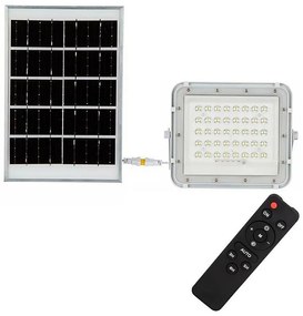 LED Kültéri napelemes reflektor LED/6W/3,2V IP65 6400K fehér + távirányító