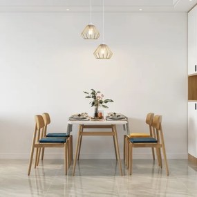 Csillár zsinóron CEED GOLD 2xE27/60W/230V átm. 28 cm fehér/arany