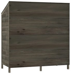 antracitszürke tömör fenyőfa kerti fészer 102 x 52 x 112 cm