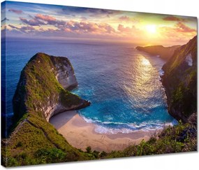 Vászonkép 40x30 Naplemente a tengerparton