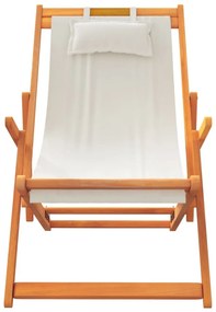 2 db összecsukható krémszínű szövet strandszék