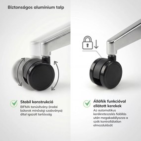 Ergonomikus irodai szék szürke hálós VECTOR