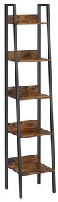 Könyvespolc NAVARO barna/fekete