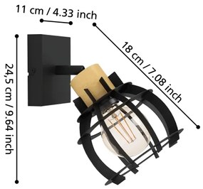 Eglo 43926 - Fali spotlámpa STILLINGTON 1xE27/40W/230V