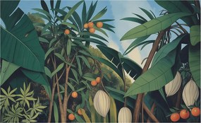 Fotótapéta Flizelin Dekoratív Hálószoba Trópusi dzsungel 416x254