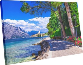 Vászonkép hegyek tó Olaszország Modern falikép 120x80