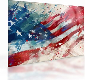 Üveg kép - Az USA zászlaja (70x50 cm)