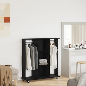 Gardrób Kerekekkel Fekete Tölgy 102x38x110 cm Mérnöki Fa
