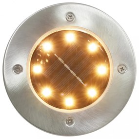8 db RGB színű napelemes talajba szúrható LED-lámpa