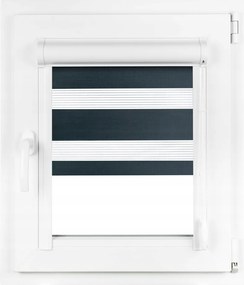 Roló Éjjel-nappal Zebra Kazettában Vezetősínekkel 121x150 cm Különböző Színekben