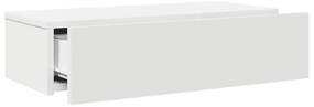 Falipolc fiókokkal fehér 60x26,5x15 cm műszaki fa