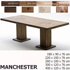MANCHESTER Tölgy Étkezőasztal 180cm