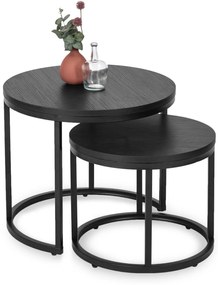 Dohányzóasztal szett fekete Színben. MANU