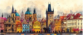 Kép - Ősz a festett városban (120x50 cm)