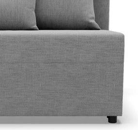 Nobu sarokkanapé, fonott, univerzális oldal, világosszürke