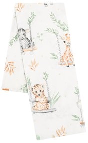 Flanel pelenka nyomtatott mintával New Baby ZOO bézs
