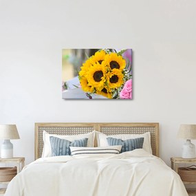 Napraforgós esküvői csokor képe (70x50 cm)