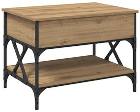 vidaXL Dohányzóasztal Artisan tölgy 70x50x50cm Faanyag