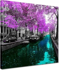 Vászonkép 30x30 Folyó Amszterdamban