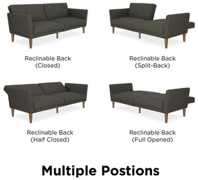 Szürke kinyitható kanapé 205 cm Regal - Novogratz