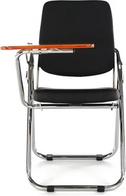 Írólapos szék, fekete/natúr, SONER