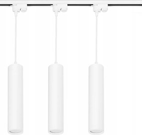 Függő lámpa Sín Csillár Tubus Fém Led GU10 3 x Fehér