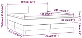 fehér műbőr rugós ágy matraccal és LED-del 160x200 cm