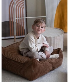 Barna kordbársony gyerek babzsákfotel Square – Wigiwama