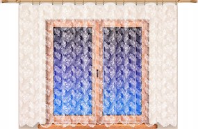 Mg Függöny 14660 Fehér erkély 140x245 kész szalag