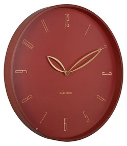 Karlsson 6012RD design falióra, piros, átmérő 40cm