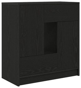 fekete tölgy komód fiókokkal és ajtókkal 70,5x34x74,5 cm