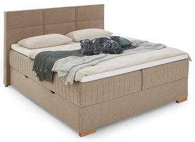 Bézs ágyneműtartós boxspring ágy 160x200 cm Tambo – Meise Möbel