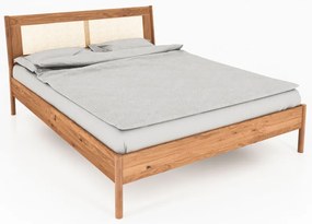 Tölgyfa franciaågy rattan ågytamlåval 140x200 cm Pola - The Beds